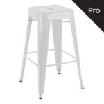 RELIX Σκαμπό Bar-Pro H.67cm, Στοιβαζόμενο, Μέταλλο Βαφή Άσπρο 43x43 H.67cm - Image 2