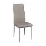 JETTA Καρέκλα Τραπεζαρίας Κουζίνας, Μέταλλο Βαφή Γκρι, Pvc Cappuccino (Συσκ.6) 40x50x95cm - Image 2