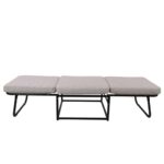 LOGAN Σκαμπό - Κρεβάτι Σαλονιού - Καθιστικού, Στρώμα 7cm, Ύφασμα Εκρού 72x65x42cm Bed:72x180x42cm - Image 4