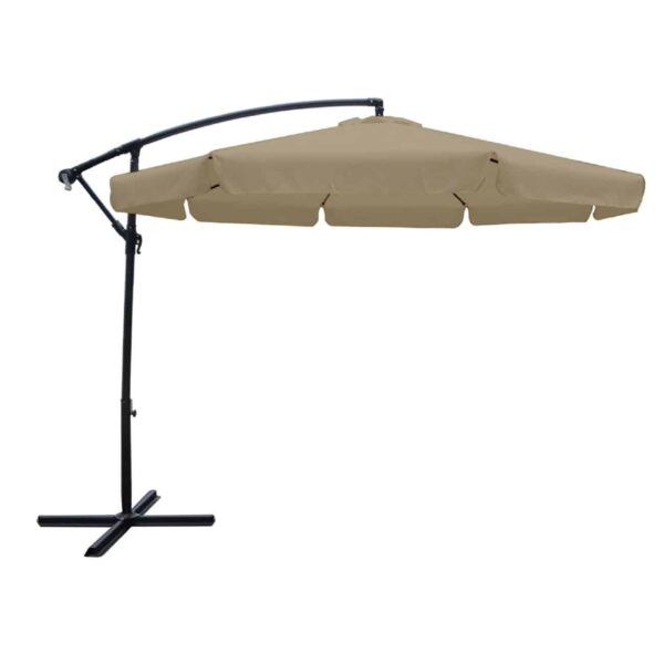 ΟΜΠΡΕΛΑ HANGING Αλουμινίου Σκελετός Ανθρακί, Ύφασμα Μπεζ, Βάση Μέταλλο Βαφή Ανθρακί Φ 3m (H 2,6m) - Image 2