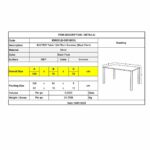 BAXTER Τραπέζι Κουζίνας Τραπεζαρίας, Μέταλλο Βαφή Μαύρo, Sonoma 120x70x75cm - Image 3