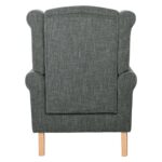 ROSY Πολυθρόνα - Μπερζέρα Φυσικό, Ύφασμα Ανθρακί 76x80x103cm - Image 3