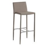 REGINA Σκαμπό BAR με Πλάτη, Ύφασμα Αδιάβροχο Cappuccino 41x49x76/100cm - Image 2