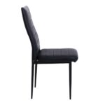 JETTA Καρέκλα Τραπεζαρίας Κουζίνας, Μέταλλο Βαφή Μαύρο Pvc Μαύρο 40x50x95cm - Image 3