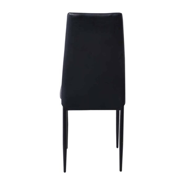 JETTA Καρέκλα Τραπεζαρίας Κουζίνας, Μέταλλο Βαφή Μαύρο Pvc Μαύρο 40x50x95cm - Image 5