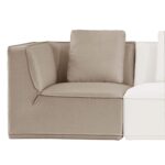 INFINITY Γωνία Σαλονιού Καθιστικού, Ύφασμα Sand 90x90x72/82cm - Image 2
