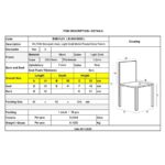 HILTON Καρέκλα Μέταλλο Βαφή Light Gold, Ύφασμα Γκρι 44x55x93cm - Image 3