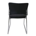 VENUS Καρέκλα Γραφείου Επισκέπτη, Στοιβαζόμενη Μέταλλο Χρώμιο, Pu Μαύρο 52x52x83cm - Image 5