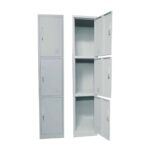 LOCKER 3 Θέσεων Μέταλλο Βαφή Γκρι 38x45x185cm - Image 2