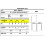 BELLA Καρέκλα Τραπεζαρίας, Μέταλλο Βαφή Φυσικό, Ύφασμα Απόχρωση Sand Grey 50x56x80cm - Image 3