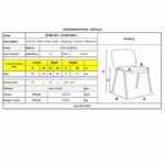 VENUS Καρέκλα Γραφείου Επισκέπτη, Στοιβαζόμενη Μέταλλο Χρώμιο, Pu Καφέ 52x52x83cm - Image 6