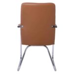 COLLET Πολυθρόνα Γραφείου Επισκέπτη Μέταλλο Χρώμιο, Pu Καφέ 54x60x96cm - Image 4