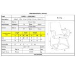 COLLET Πολυθρόνα Γραφείου Επισκέπτη Μέταλλο Χρώμιο, Pu Καφέ 54x60x96cm - Image 6