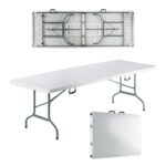 BLOW-R Τραπέζι Συνεδρίου - Catering Πτυσσόμενο (Βαλίτσα), Μέταλλο Γκρι, HDPE Άσπρο 50mm 240x85x75cm - Image 2