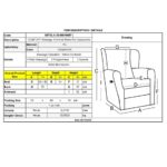 COMFORT Massage Πολυθρόνα Relax, Σαλονιού - Καθιστικού, PU Cappuccino 74x90x98cm - Image 3