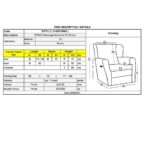 SPACE Πολυθρόνα Massage Σαλονιού - Καθιστικού, PU Καφέ 88x93x102cm - Image 3