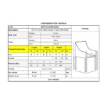 LETO Πολυθρόνα Τραπεζαρίας Κουζίνας, Μέταλλο Βαφή Φυσικό, Ύφασμα Βεραμάν 55x56x86cm - Image 3