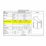 LETO Πολυθρόνα Τραπεζαρίας Κουζίνας, Μέταλλο Βαφή Φυσικό, Ύφασμα Grey Brown 55x56x86cm - Image 3