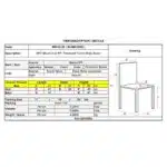 ART Wood Καρέκλα Τραπεζαρίας, Πόδια Οξιά, Κάθισμα PP με Ύφασμα Patchwork Καφέ 47x52x84cm - Image 6