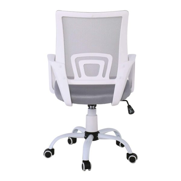 BF2101-S Πολυθρόνα-Pro Γραφείου με Ανάκλιση, Βάση Μέταλλο Βαφή Άσπρο, Γκρι Mesh 57x53x86/96cm - Image 5