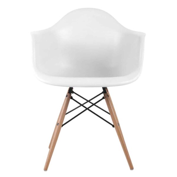 ALEA Wood Πολυθρόνα Ξύλο, ΡΡ Άσπρο 62x58x81cm - Image 2