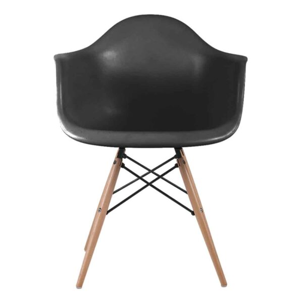 ALEA Wood Πολυθρόνα Ξύλο, ΡΡ Μαύρο 62x58x81cm - Image 2