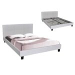 WILTON Κρεβάτι Μονό, για Στρώμα 90x190cm, Pu Άσπρο 97x203x89cm - Image 2