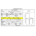 JAMESON Καρέκλα K/D με Ψάθα Τραπεζαρίας - Σαλονιού, Decape Ύφασμα Εκρού 49x45x97cm - Image 3