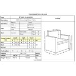 BETA Πολυθρόνα - Μπερζέρα Σαλονιού - Καθιστικού, Ύφασμα Ανοιχτό Καφέ 71x71x78cm - Image 3