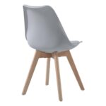 MARTIN Καρέκλα Τραπεζαρίας Κουζίνας, Metal Cross Ξύλο, PP Γκρι, Αμοντάριστη Ταπετσαρία 48x56x82cm - Image 4