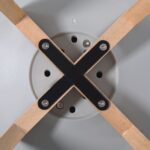 MARTIN Καρέκλα Τραπεζαρίας Κουζίνας, Metal Cross Ξύλο, PP Γκρι, Αμοντάριστη Ταπετσαρία 48x56x82cm - Image 5