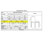 MARTIN Καρέκλα Τραπεζαρίας Κουζίνας, Metal Cross Ξύλο, PP Γκρι, Αμοντάριστη Ταπετσαρία 48x56x82cm - Image 6