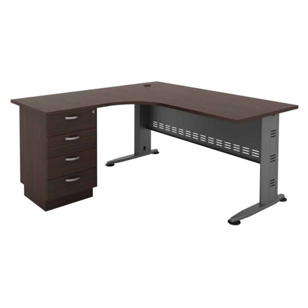 SUPERIOR Γραφείο Αριστερή Γωνία - Απόχρωση Γκρι - Wenge 150x70/150x60cm - Image 2