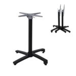 ALTEA Βάση Τραπεζιού Αλουμίνιο Απόχρωση Μαύρο, Πτυσσόμενη (6,20kg) 68x68cm H.72cm - Image 2