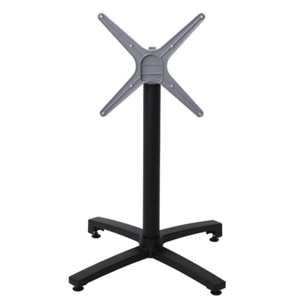 ALTEA Βάση Τραπεζιού Αλουμίνιο Απόχρωση Μαύρο, Πτυσσόμενη (6,20kg) 68x68cm H.72cm - Image 4