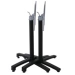 ALTEA Βάση Τραπεζιού Αλουμίνιο Απόχρωση Μαύρο, Πτυσσόμενη (6,20kg) 68x68cm H.72cm - Image 5