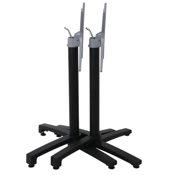 ALTEA Βάση Τραπεζιού Αλουμίνιο Απόχρωση Μαύρο, Πτυσσόμενη (6,20kg) 68x68cm H.72cm - Image 5