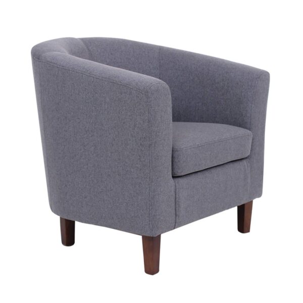 BOGA Πολυθρόνα Σαλονιού Καθιστικού, Ύφασμα Γκρι 75x73x74cm - Image 2