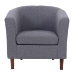 BOGA Πολυθρόνα Σαλονιού Καθιστικού, Ύφασμα Γκρι 75x73x74cm - Image 3