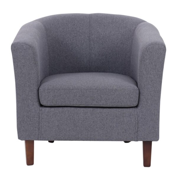 BOGA Πολυθρόνα Σαλονιού Καθιστικού, Ύφασμα Γκρι 75x73x74cm - Image 3