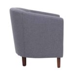 BOGA Πολυθρόνα Σαλονιού Καθιστικού, Ύφασμα Γκρι 75x73x74cm - Image 4