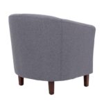 BOGA Πολυθρόνα Σαλονιού Καθιστικού, Ύφασμα Γκρι 75x73x74cm - Image 5