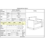 BOGA Πολυθρόνα Σαλονιού Καθιστικού, Ύφασμα Γκρι 75x73x74cm - Image 6