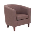 BOGA Πολυθρόνα Σαλονιού Καθιστικού, Ύφασμα Καφέ 75x73x74cm - Image 2