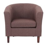 BOGA Πολυθρόνα Σαλονιού Καθιστικού, Ύφασμα Καφέ 75x73x74cm - Image 3