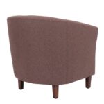 BOGA Πολυθρόνα Σαλονιού Καθιστικού, Ύφασμα Καφέ 75x73x74cm - Image 5