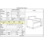 BOGA Πολυθρόνα Σαλονιού Καθιστικού, Ύφασμα Καφέ 75x73x74cm - Image 6
