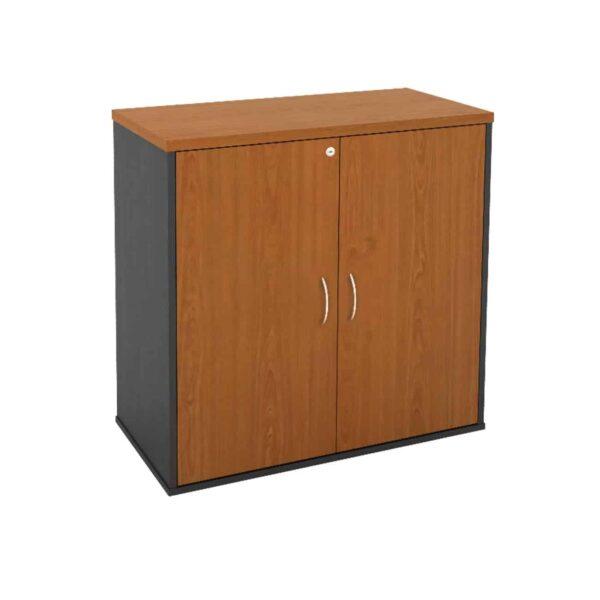 ΝΤΟΥΛΑΠΙ-Α Γραφείου Δίφυλλο, 2 Ράφια, Απόχρωση Dark Grey -Cherry 80x40x82cm - Image 2