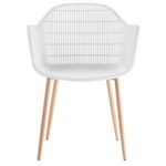 BERRY Πολυθρόνα Μέταλλο Βαφή Φυσικό, PP-UV Άσπρο 58x58x85cm - Image 3