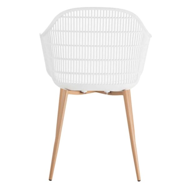 BERRY Πολυθρόνα Μέταλλο Βαφή Φυσικό, PP-UV Άσπρο 58x58x85cm - Image 5